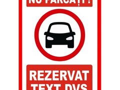 Placuta personalizate cu text pentru parcare rezervata