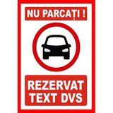 Placuta personalizate cu text pentru parcare rezervata