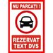 Placuta personalizate cu text pentru parcare rezervata